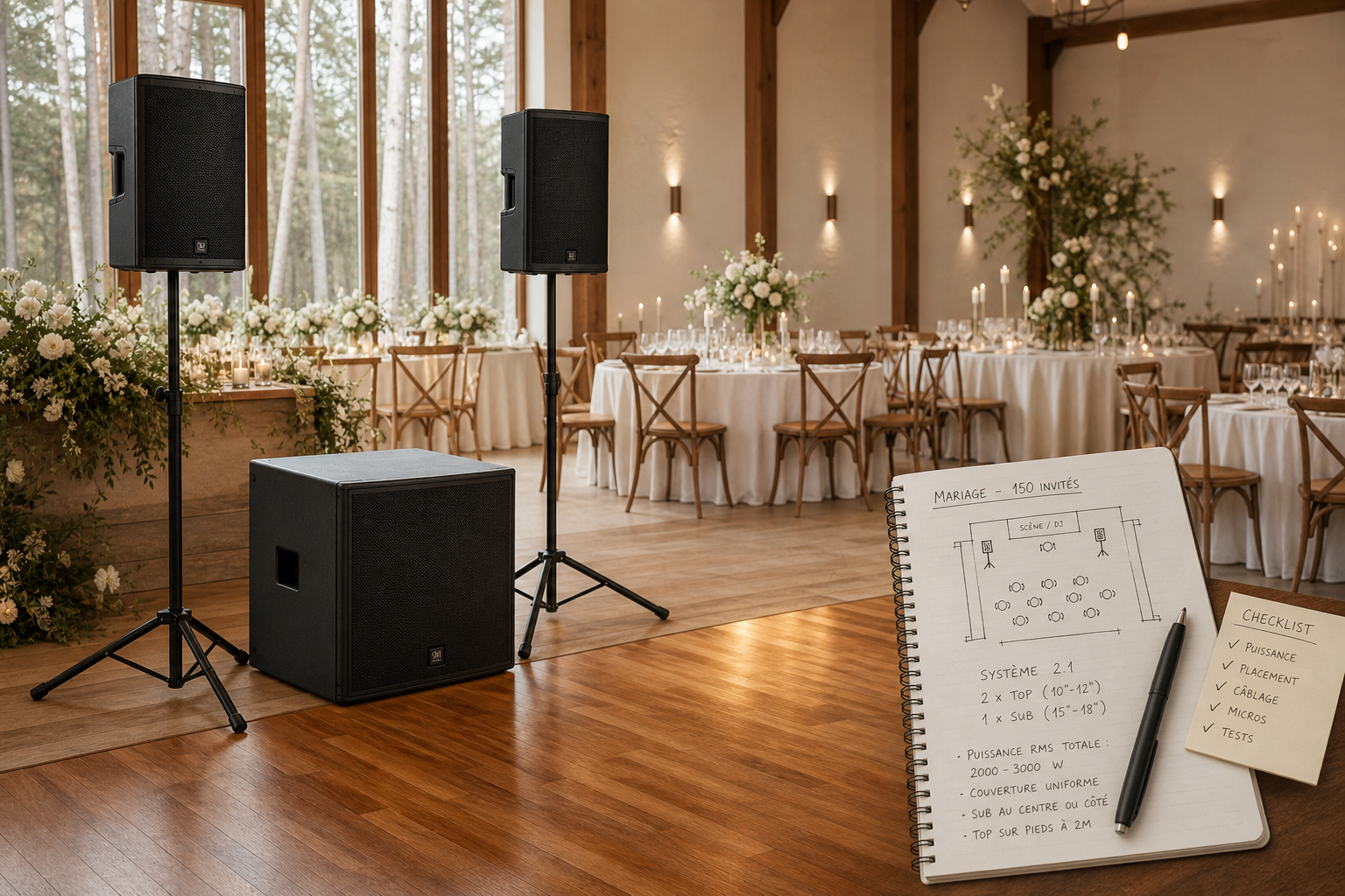 Les meilleurs systèmes de sonorisation pour un mariage de 150 invités