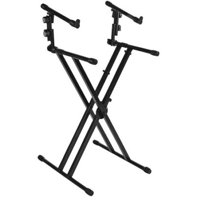 Quik Lok QL642 Stand clavier X double « Performer » avec deux niveaux