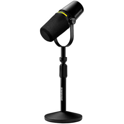 Shure MV7+ K avec stand de table