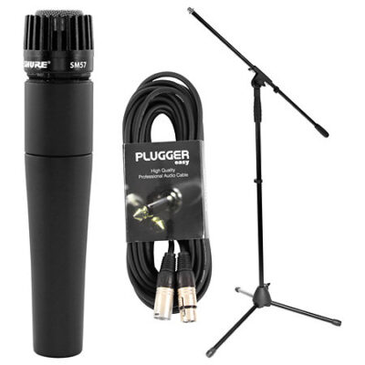 Shure Pack SM57 + Câble XLR 10m + Pied