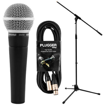 Shure Pack SM58 + Câble + Pied