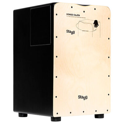 Stagg CAJ-BONGO-N – Cajón bongo en bouleau noir et plaque de frappe couleur naturelle