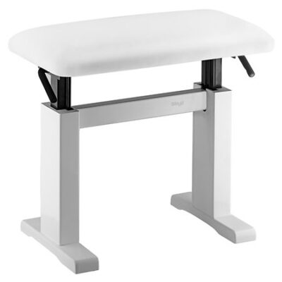 Stagg PBH 780 WHM SWH – Banquette piano hydraulique blanc mat