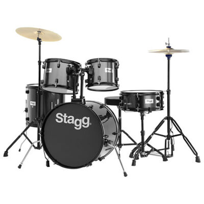 Stagg TIM120B BK – Batterie Acoustique 20″ Noire Complète
