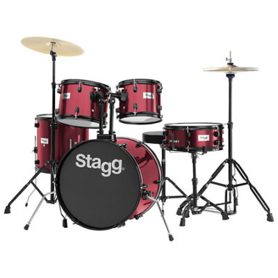 Stagg TIM120B WR – Batterie Acoustique 20″ Rouge Complète