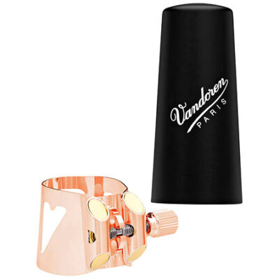 Vandoren LC07PGP Ligature Optimum Or Rose Saxophone Alto + Couvre-bec