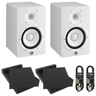 Yamaha Pack HS7 WH + Mousses + Câbles (la paire)